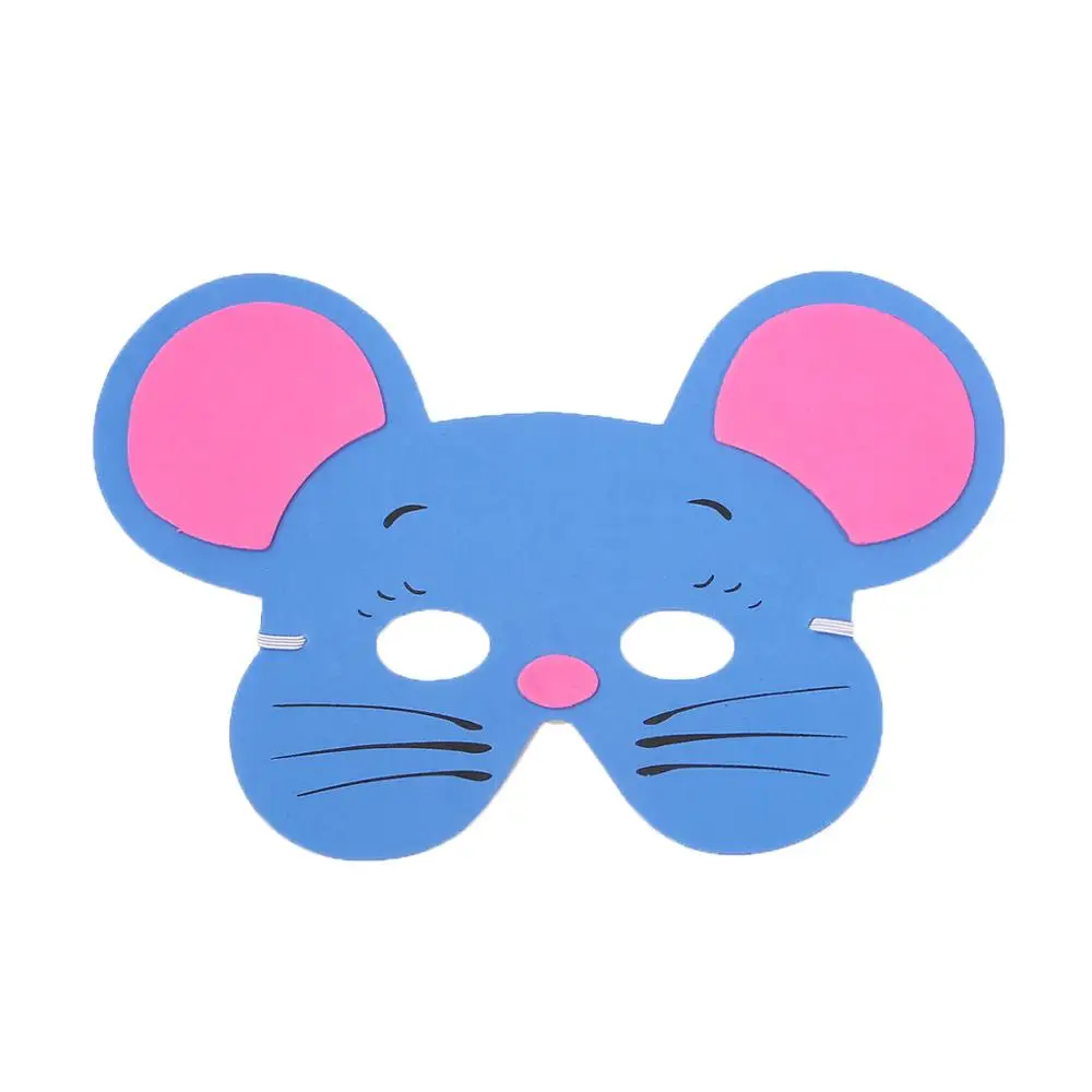 Mouse 12pcs Высокое качество, 12 шт./партия, новая мода, ручная работа, детская маска в форме животного для детской вечеринки, декоративная маска, разные цвета - Цвет: Mouse 12pcs