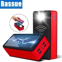 99000mAh Wireless Solar Power Bank Portable Charger Large Capacity 4USB LEDLight Outdoor Fast Charging PowerBank Xiaomi Iphone