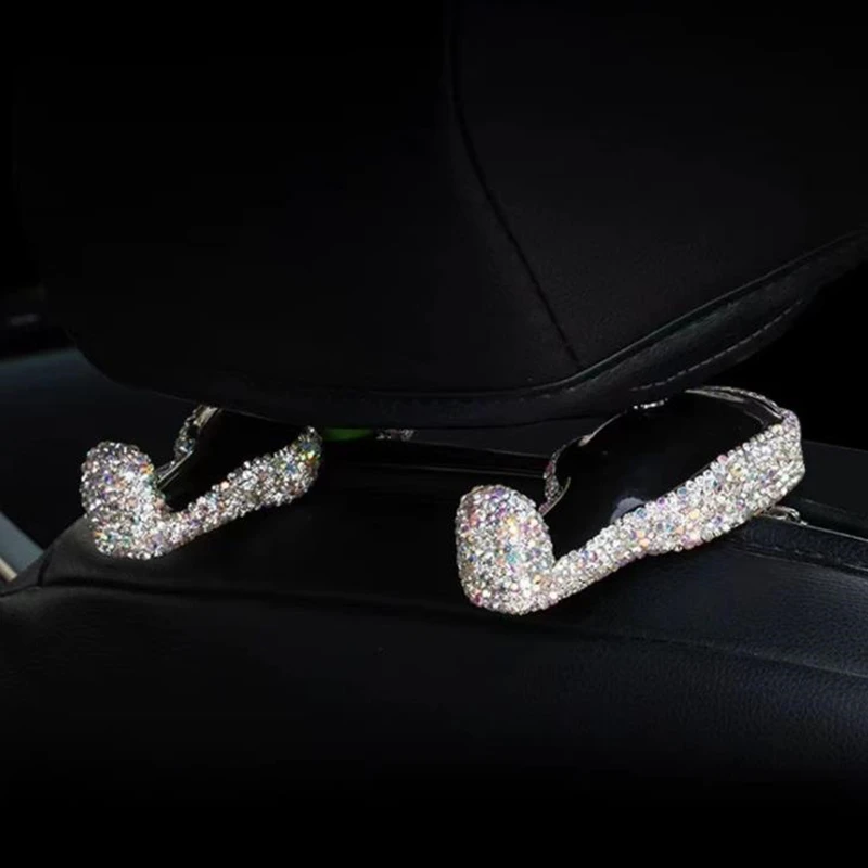 

1pc New Hot Diamond Car Seat Hook Creative Multifunctional Auto Hidden Hook Car Storage Supplies Interior Decoration Accessories