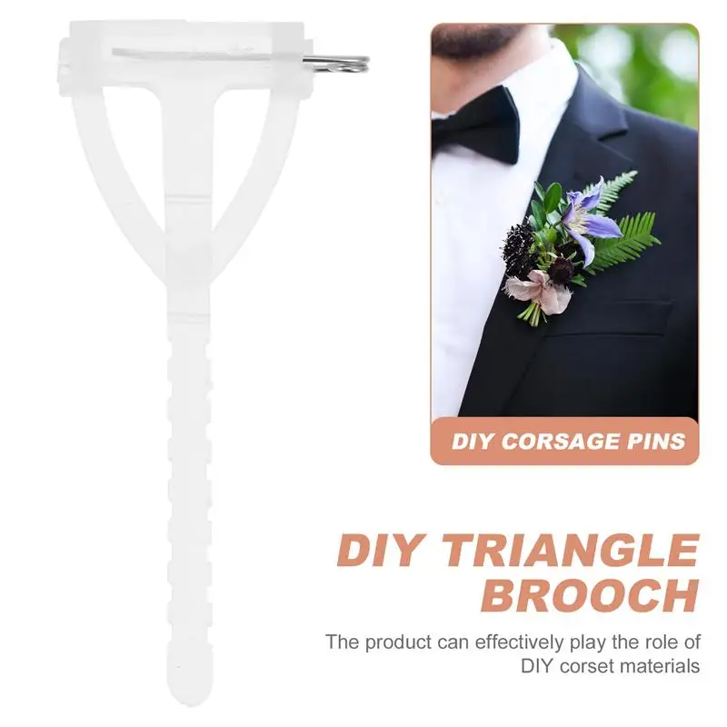 1 набор из 100 штук DIY треугольная брошь T-образная бутоньерка штифты корсажа