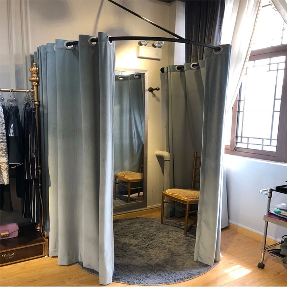 Вельветовые затемненные занавески шесть цветов Затемненные для одежды магазина