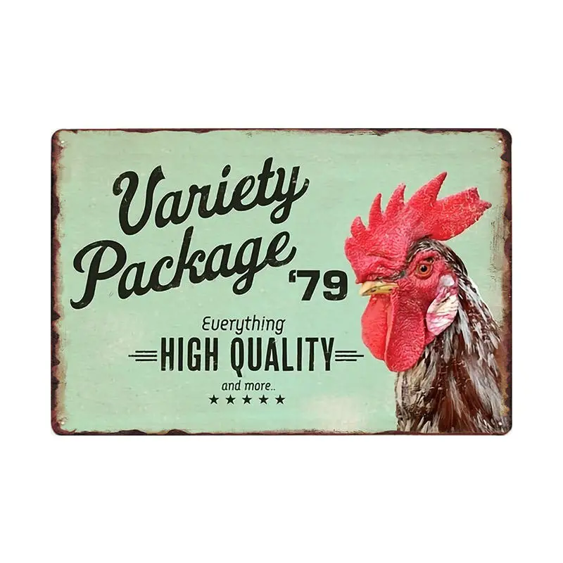 

Chicken Farm Farmhouse Decoration Plaque Vintage Farmhouse Decoration Retro Board Bar Tavern Wall Decoration 8x12 Inches