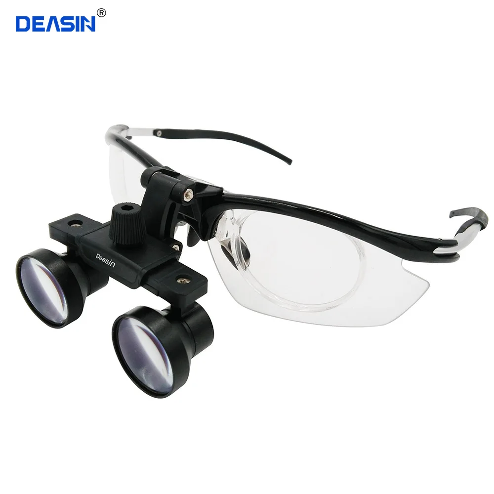 Adjustable magnification from 2.5x to 3.5x Dental Loupes Magnifier with Surgical Magnifying Glasses