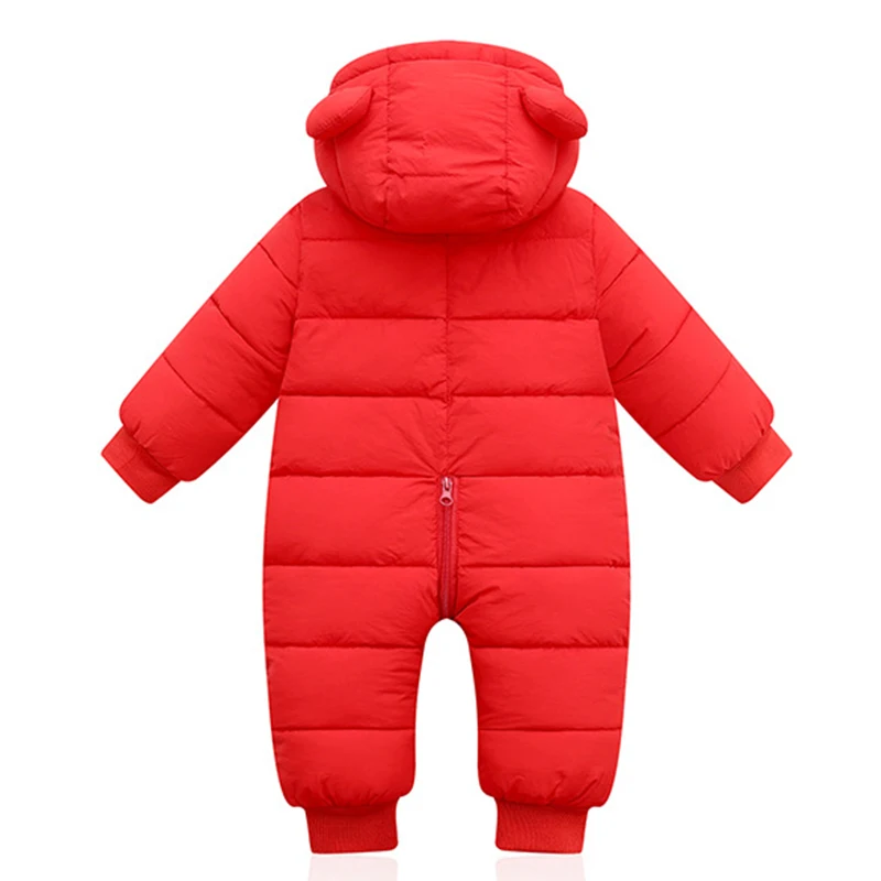 Newborn Rompers 2021 Winter Toddler children Hooded Thick down Cotton Outfit Girls Infants cashmere Jumpsuit Kids Boys Costume | Детская