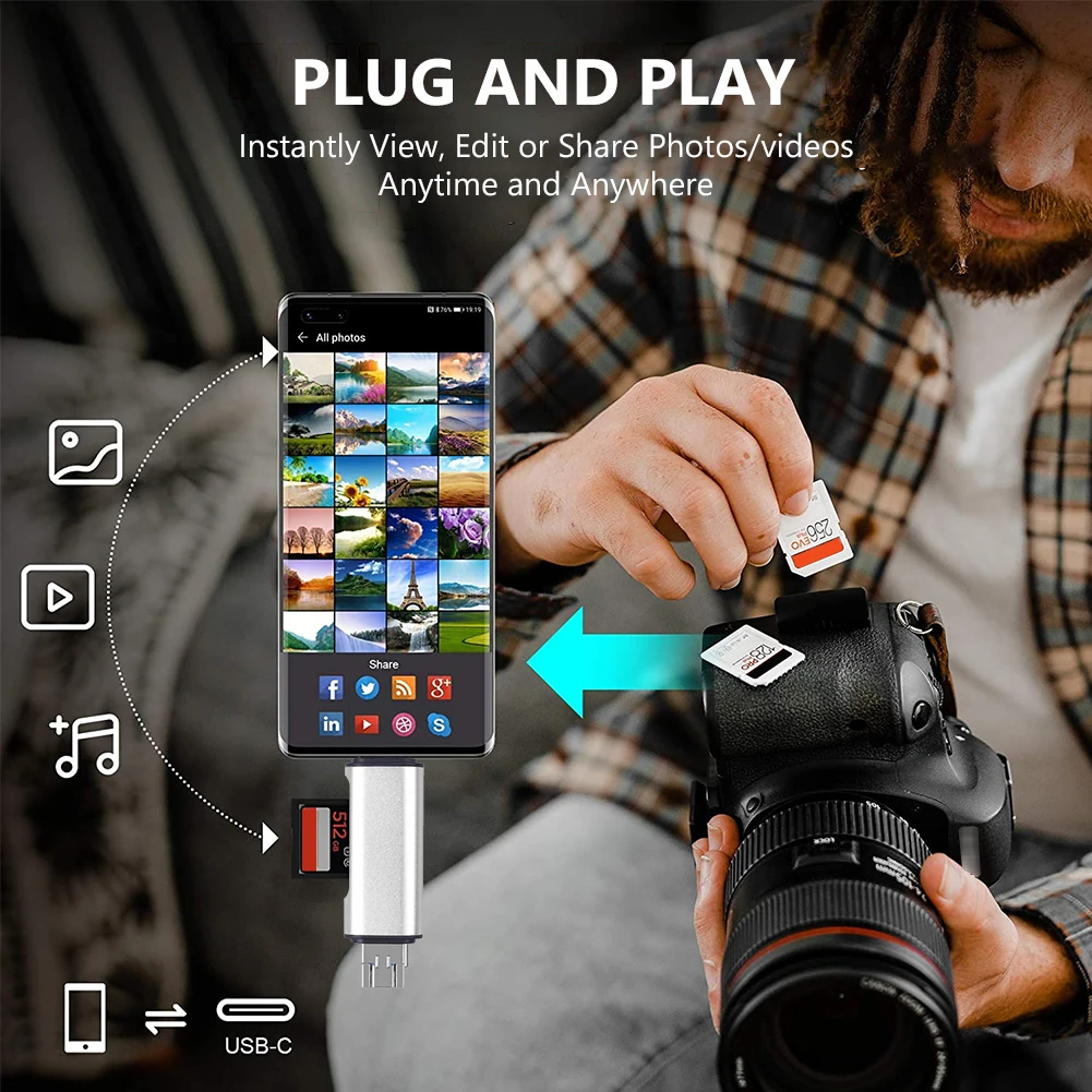 OTG USB 3 0 кардридер Micro SD в 1 SDHC TF карта памяти адаптер для Samsung Macbook | Компьютеры и офис