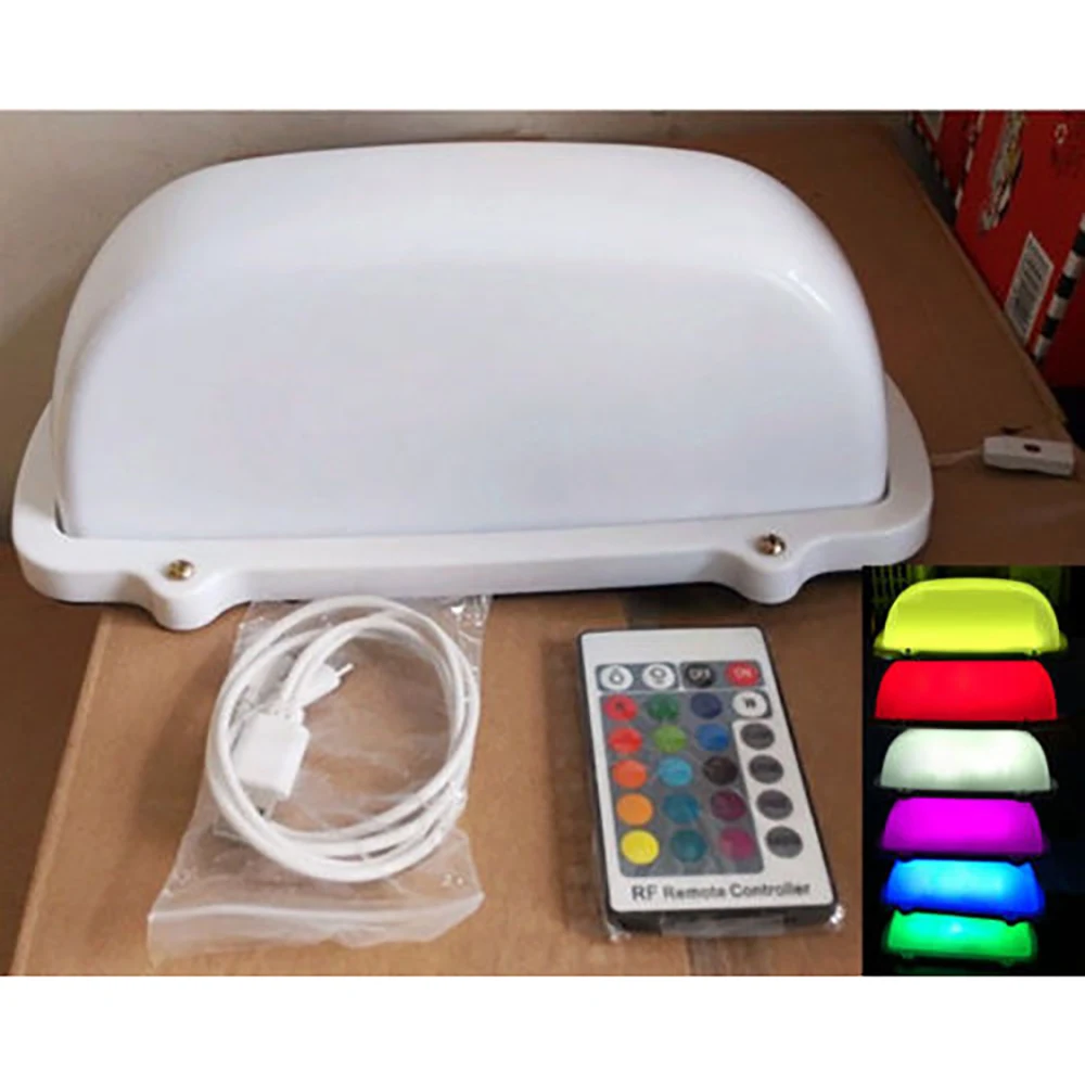 Светодиодный светильник 7 цветов СВЕТОДИОДНЫЙ знак такси автомобильный пустой DIY