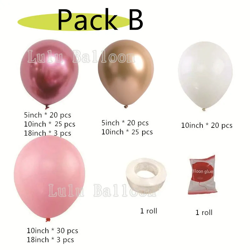

Balloon Garland Arch Kit Pink White Chrome Balloon for Bridal Shower,Wedding Decors, Baby Shower Party Decoration