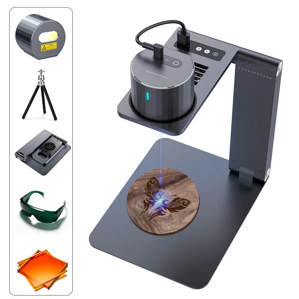 Mini Laser Engraving Machine Laserpecker Pro Laser Engraver 3D Printer Professional Desktop Etcher Cutter Engraver with Bracket enlarge