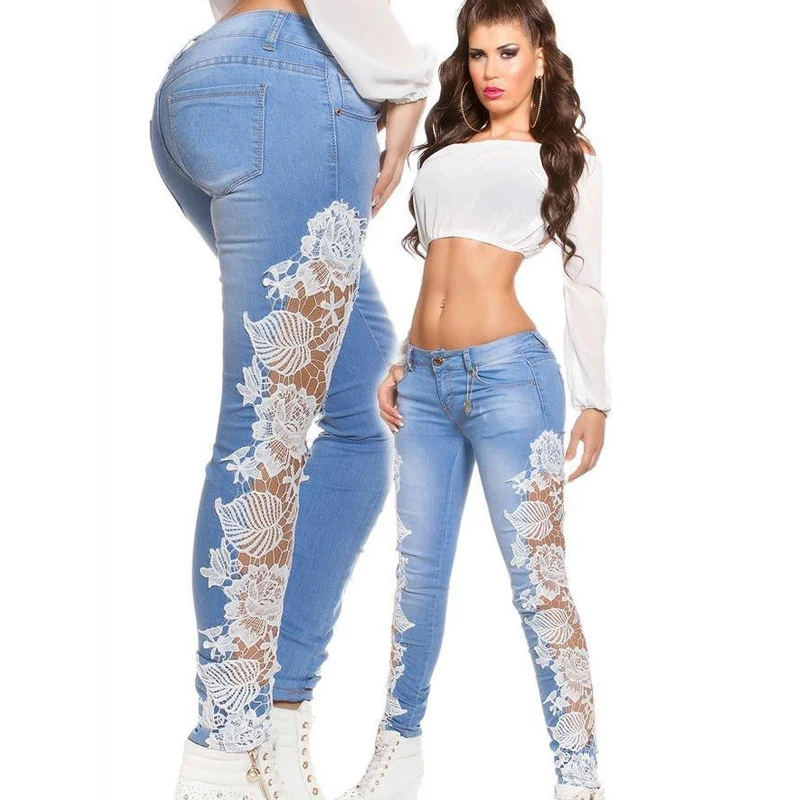 Женские длинные джинсовые брюки карандаш 2020 осенние выдалбливают Джинсы средней