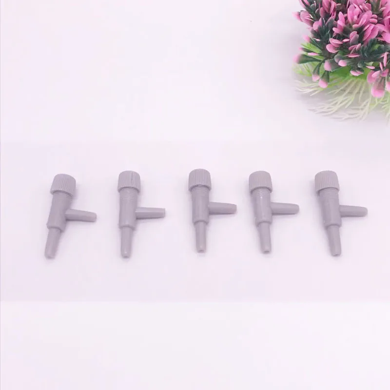 Grey Elbow 5 шт./лот, воздушный регулирующий клапан для аквариума, 2, 3 способа, воздушный насос для аквариума, соединительный клапан управления, воздушный трубчатый шланг для аквариума - Цвет: Grey Elbow