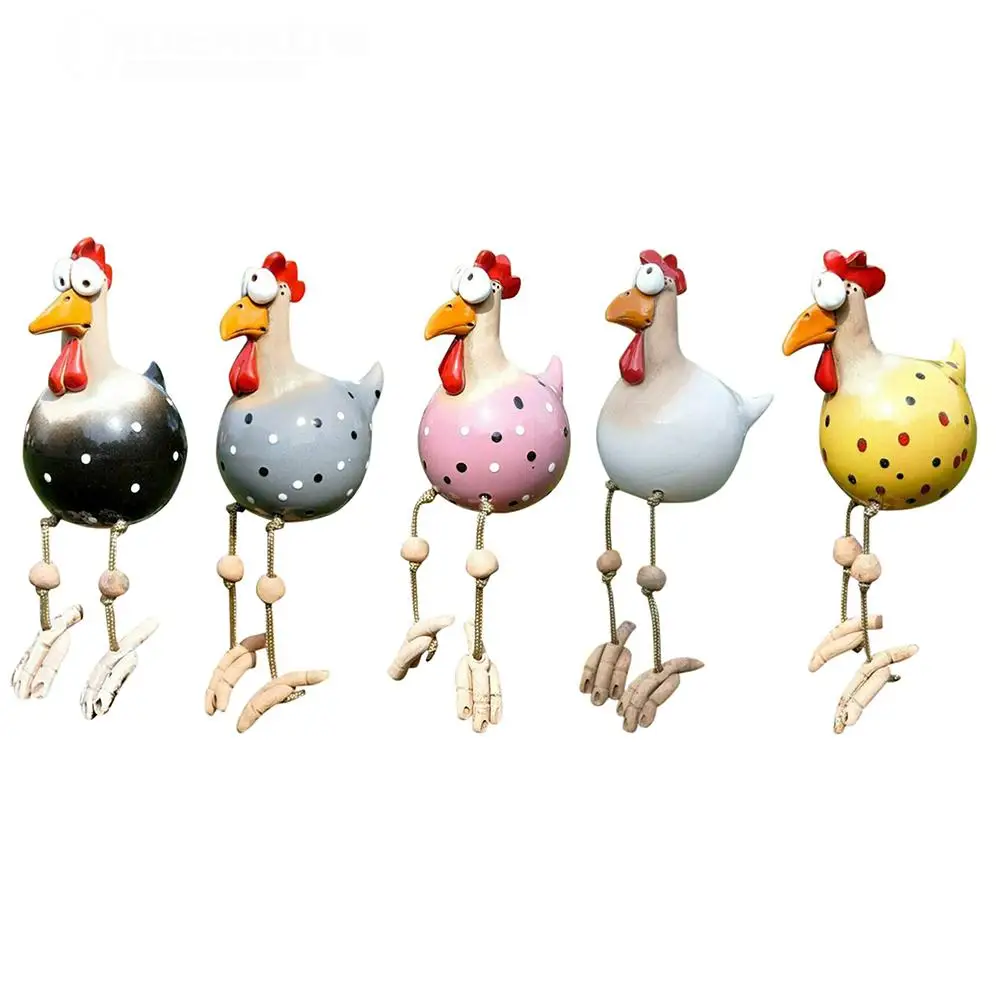 Двор Арт Декор курица садовый вилка украшение петушок кур несушек птица Статуи