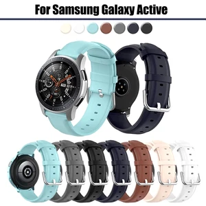 Replacement Watchband 20mm 22mm For Samsung Galaxy Watch Active 2 Leather Strap Wristband For Huawei Watch GT 2 Pink Straps Band