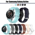 Ремешок сменный для Samsung Galaxy Watch Active 2, кожаный браслет для Huawei Watch GT 2, розовый браслет, 20 мм 22 мм