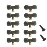 low pressure water fog misting brass cooling fan nozzle 10pcs plus quick connector fitting 10pcs and plugs 2pcs