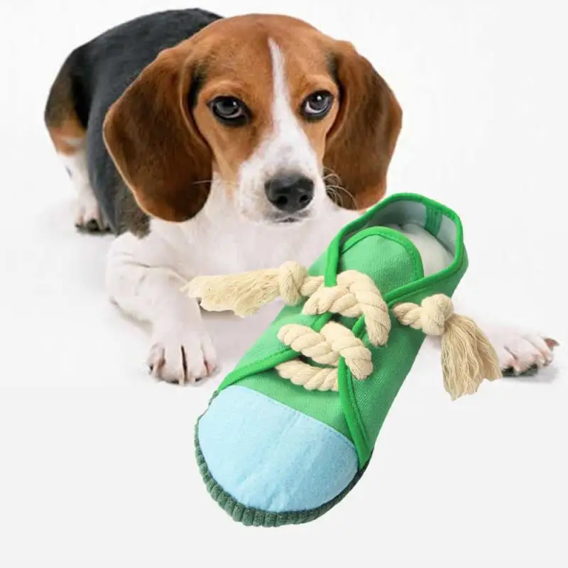 

Funny Simulation Slippers Pet Dog Toys Interactive Chewing Playing Toys Cleaning Teeth Voice Toys Household Pet Products