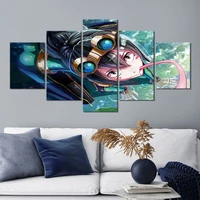 5 pieces animation my hero academia girls painting print modular picture canvas poster framed wall art bedroom decoration home