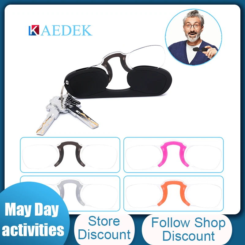 KAEDEK клип нос очки для чтения мини складные мужские и женские легко носить с