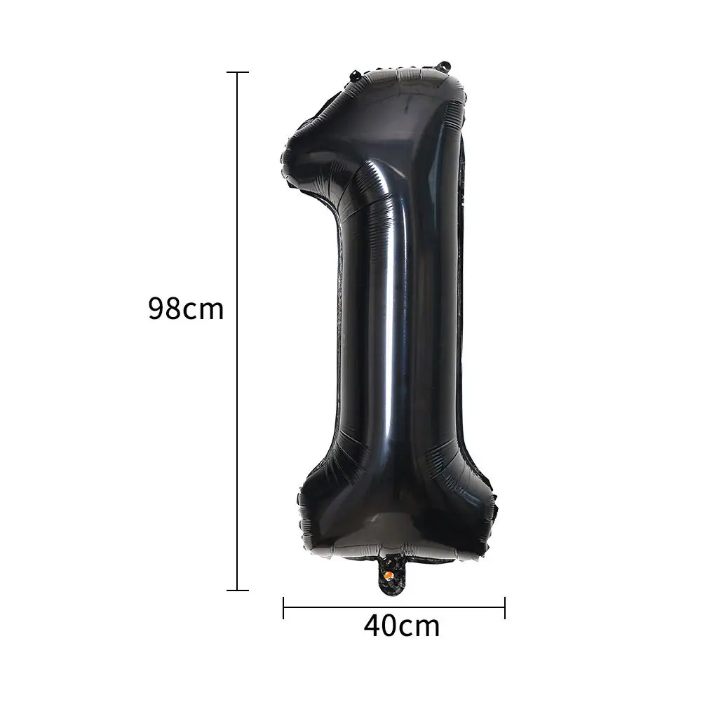 Шары воздушные из фольги 40 дюймов большие белые черные цифры 0 1 2 3 4 5 6 7 8 9