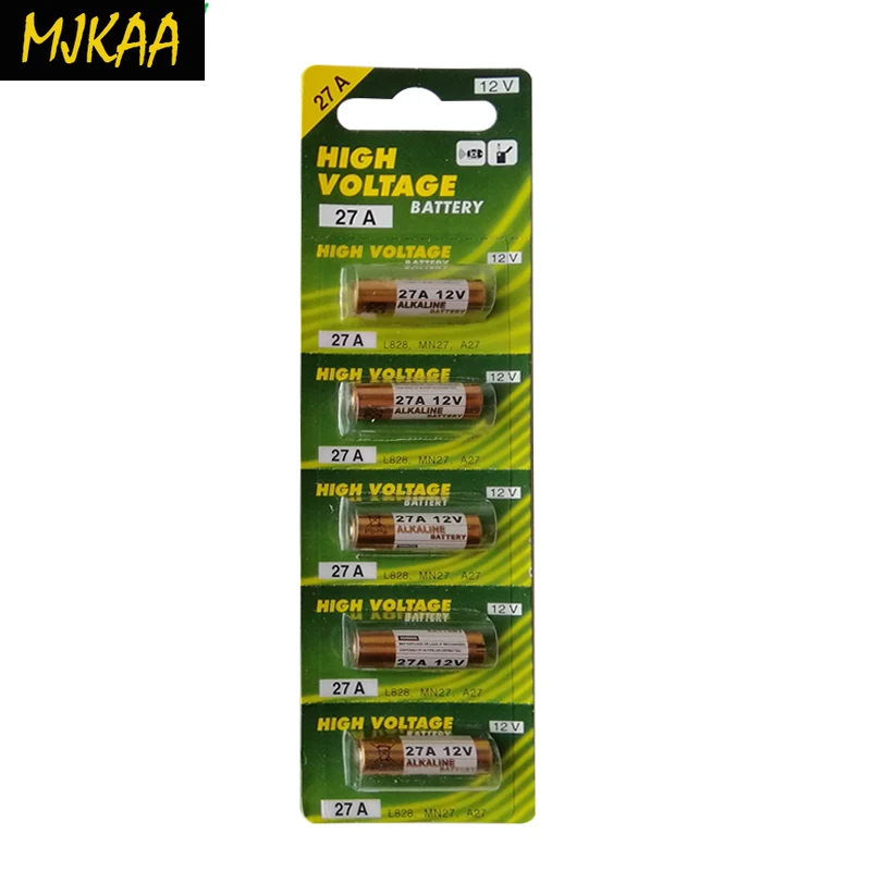 MJKAA 1Card 12v G27A GP27A A27 L828 V27GA EL812 EL-812 CA22 ALK27A A27BP for Doorbell Remote Control Dry Alkaline Battery | Электроника