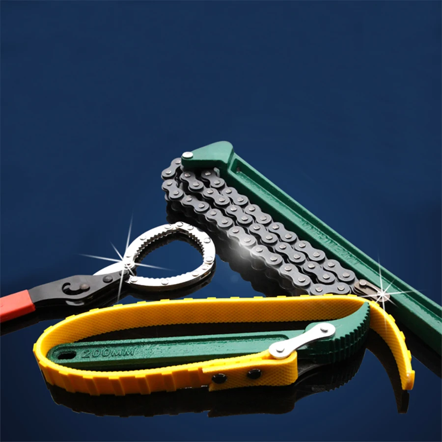 

1Pcs Inch Belt Wrench Oil Filter Puller Strap SpannerChain Cartridge Disassembly Tool Oil Filter Wrench Adjustable Strap Opener