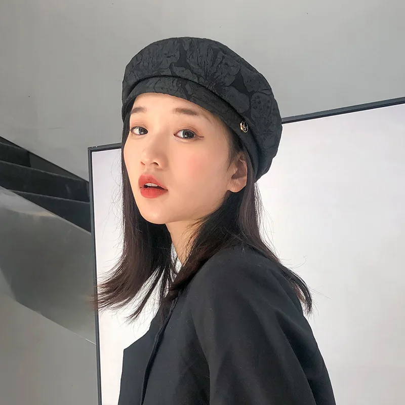 Женский берет со складками японский Дикий Британский ретро восьмиугольный