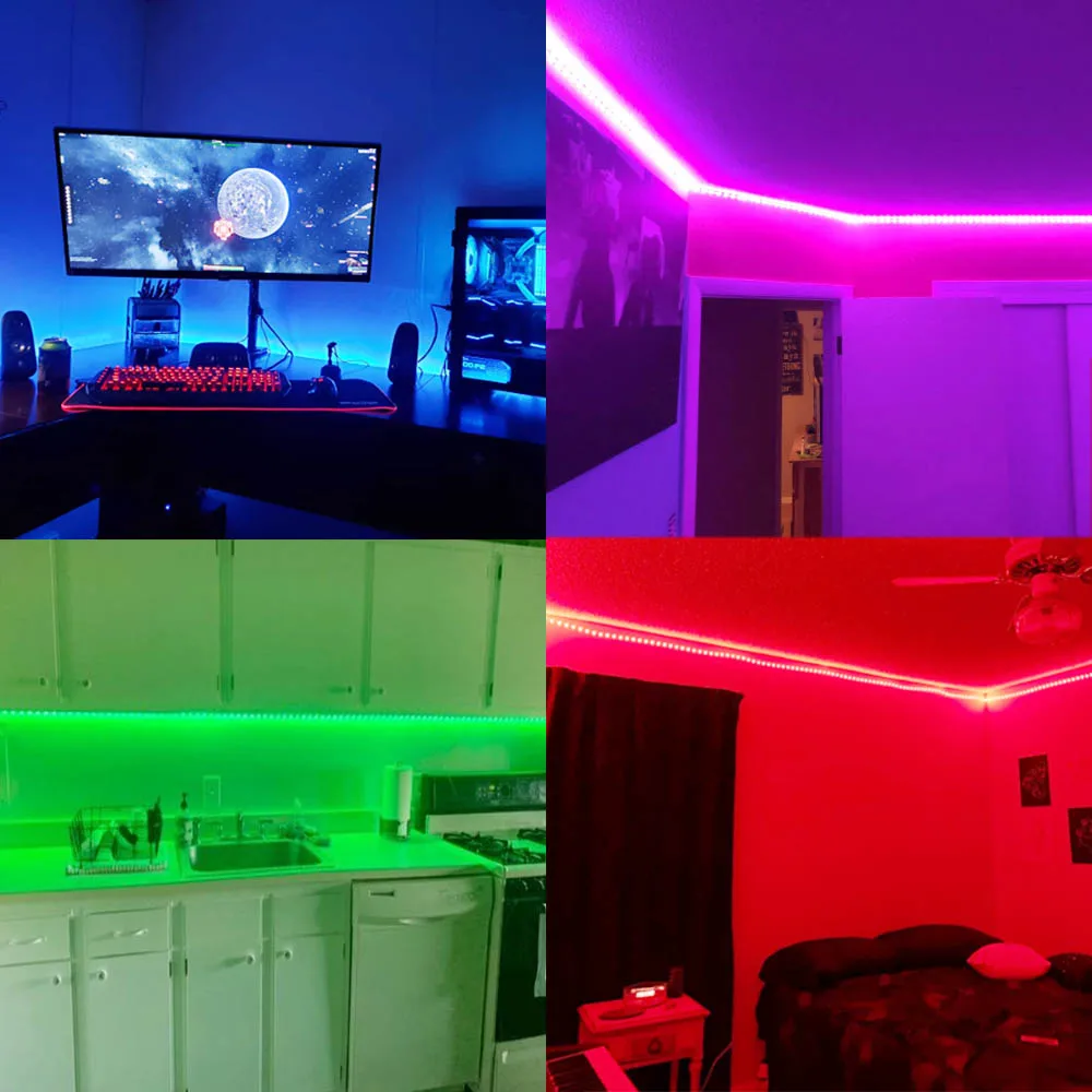 

Bluetooth Wifi LED Strip Lights 20M RGB 5050 2835 SMD Flexible RGB LED Light 5M 10M Tape Diode DC 12V Control For Bedroom