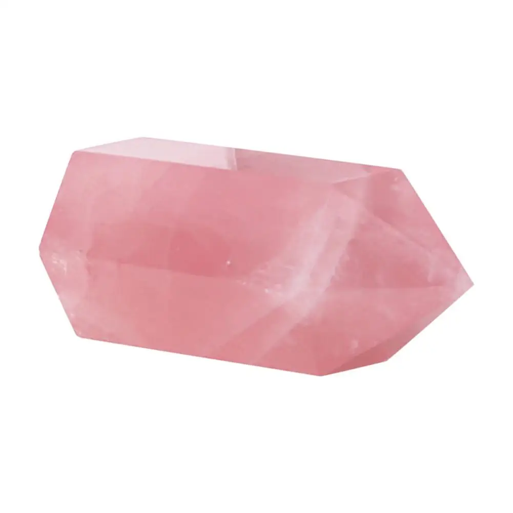 

Quartz Crystals Rose Quartz Healing Crystal Wands Pink Crystal Hexagonal Prism Rose Quartz Crystal Rough Stone Ornaments For