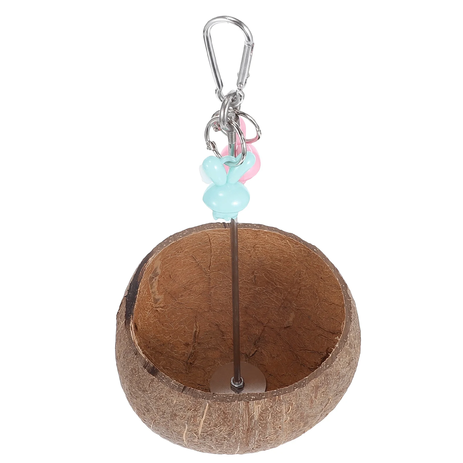 

Parrot Coconut Feeder Natural Coconut Parrot Feeding Bowl Bird Food Container