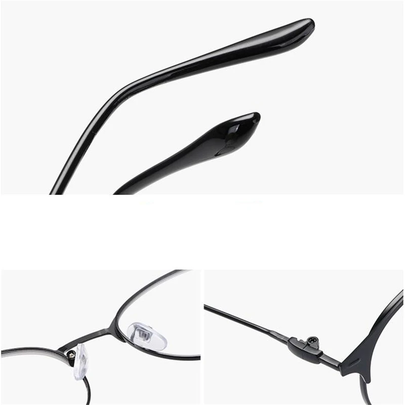 Овальные металлические фотохромные очки для близорукости мужчин и женщин