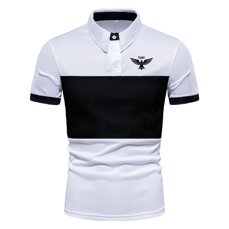 

Summer new men's Polo shirt, breathable large size printing fashion men's lapel casual polo shirt
