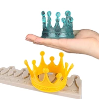 1pc crown shape silicone fondant molds 3d chocolate kitchen baking mold sugarcraft candy mould mousse cake decorating tools