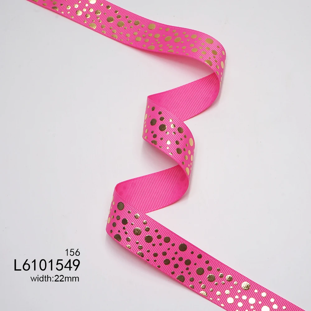 Бесплатная доставка 50 ярдов точек Золотая фольга шеврон печатная grosgrain лента |