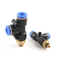 1pcs pd pneumatic quick release fitting connector 4mm 12mm male thread pneumatic tube elbow connector tube air push in fitting