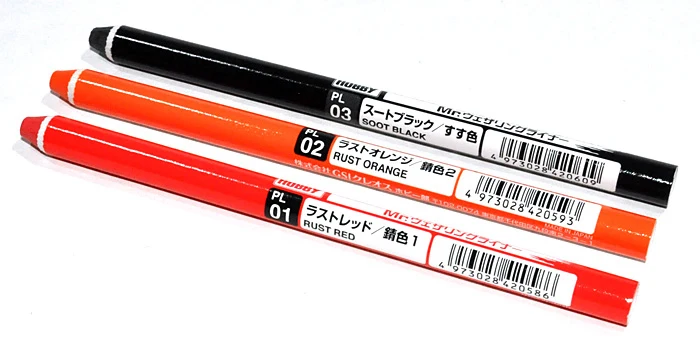 GSI Mr Hobby Mr. Weathering Master Liner Set,# PP201(набор цвета ржавчины)+# PP202(набор песка)+# PP203(набор снежной пыли