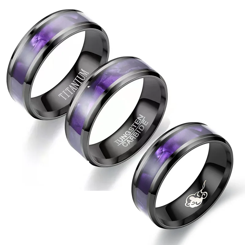 

New Titanium Steel Men's Rings European and American Fashion Men's Stainless Steel Couple Rings Wholesale Jewelry