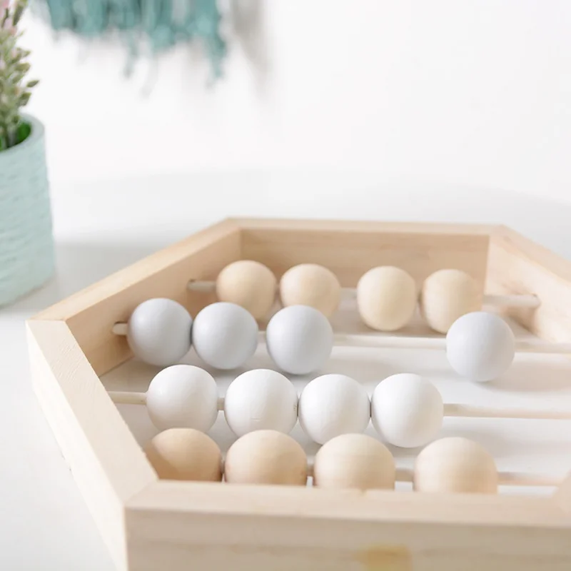 

Wooden Concise Children Hexagon Toy Beads Craft Fashion Home Decoration 0.2kg