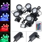 Водонепроницаемый изменяющий цвет подводный светильник 36 Светодиодный точечный светильник для фонтана аквариума, аквариума, пруда, садовая лампа с дистанционным управлением