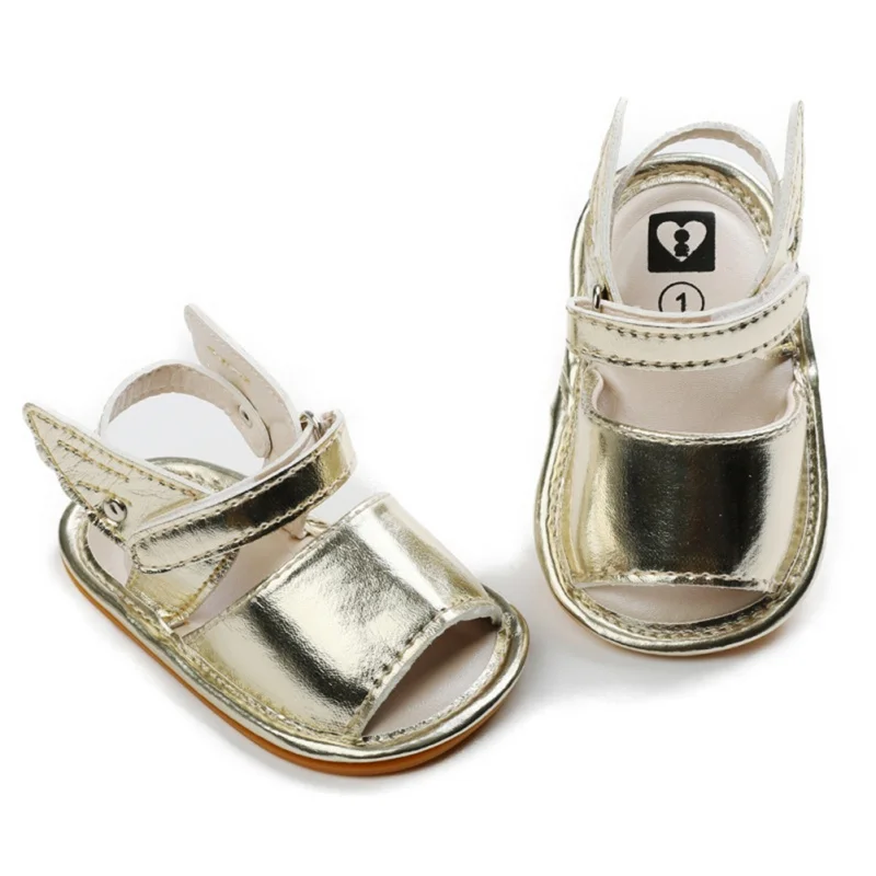 

Summer Newborn Infant Baby Boys Girls Sandals Angel Wings Shoes Soft Sole PU Sandals Rome Beach Shoes Fit For 0-24M