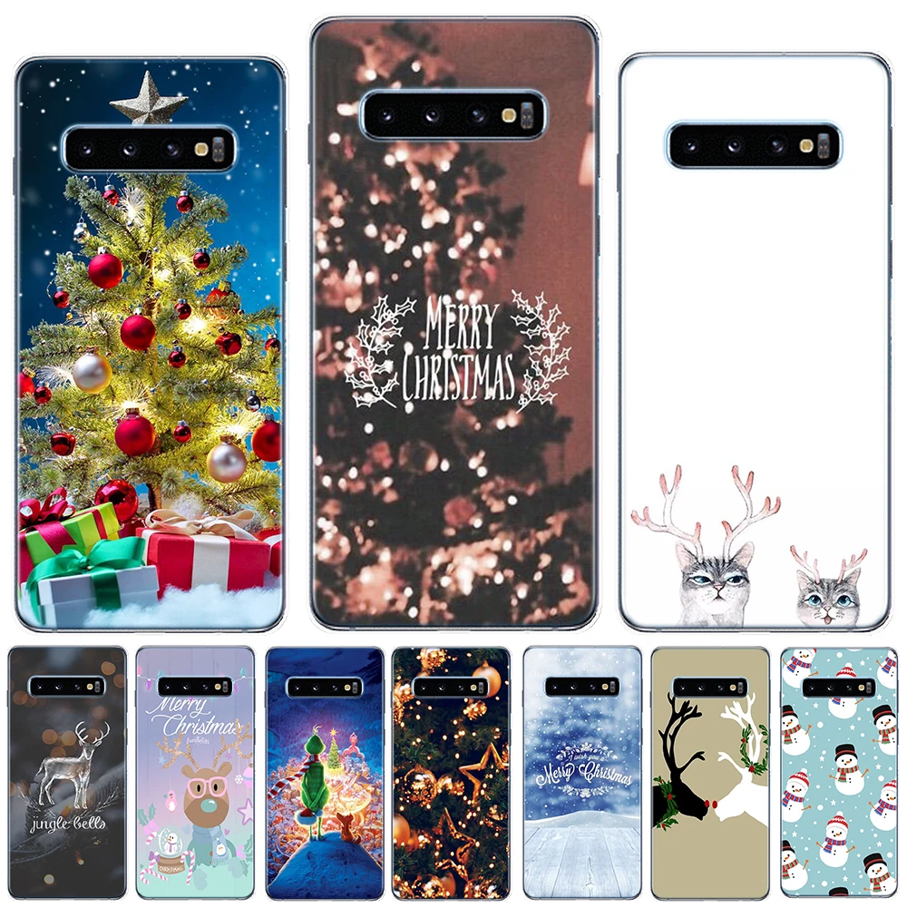 Merry Christmas Мягкий чехол из ТПУ для samsung Galaxy S6 S7 Edge S8 S9 S10 Plus 5G E S10E S5 мини кремний