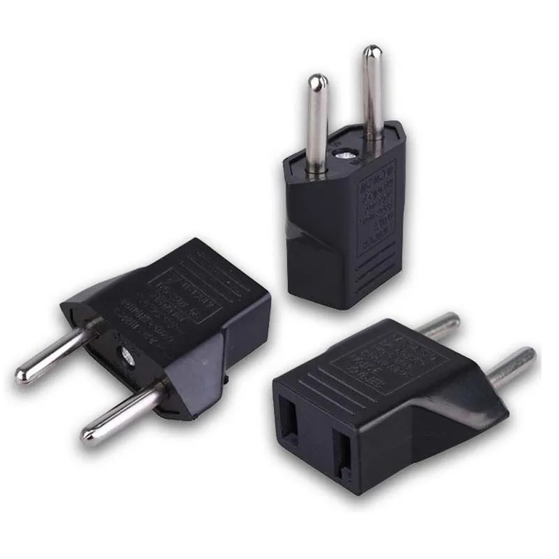 Универсальный черный Европейский 2-контактный медный преобразователь 125 в 250 В 6A