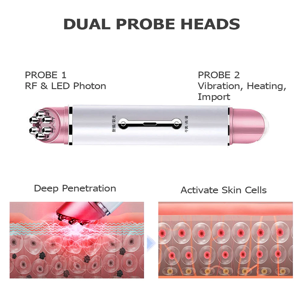 

Facial Eye Massager IPL EMS RF LED Light Vibration Massage Face Lifting Skin rejuvenation Puffy Dark Circle Remover Eye Roller