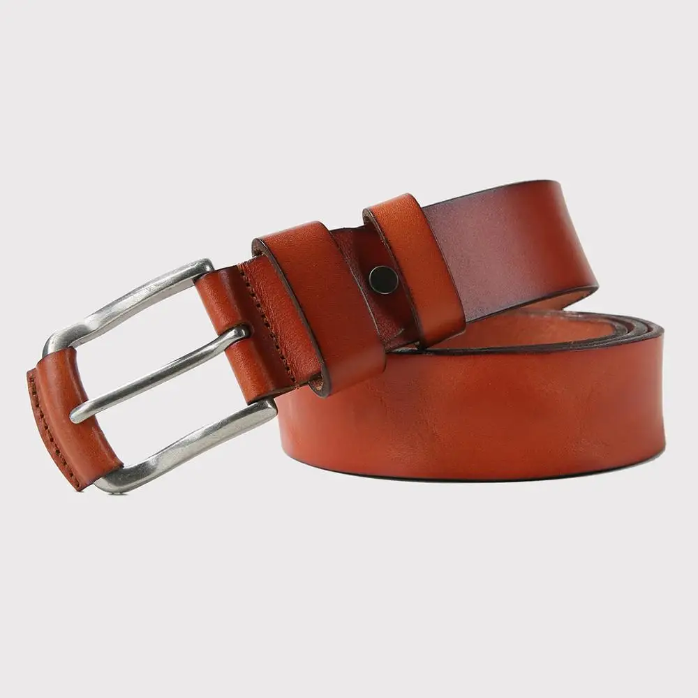 Ремень мужской из натуральной воловьей кожи Роскошный дизайнерский модный