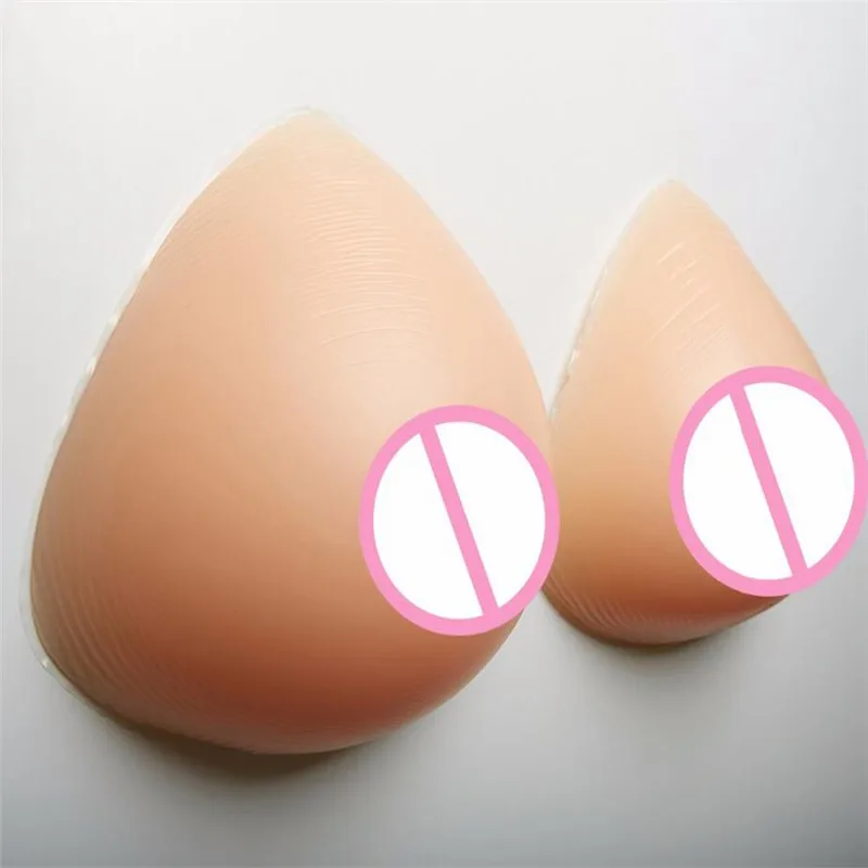 2020 1600g Pair Artificial Realistic Silicone Breast Forms Fake Boobs For Crossdresser Transgender Transvestite Shemale Breast