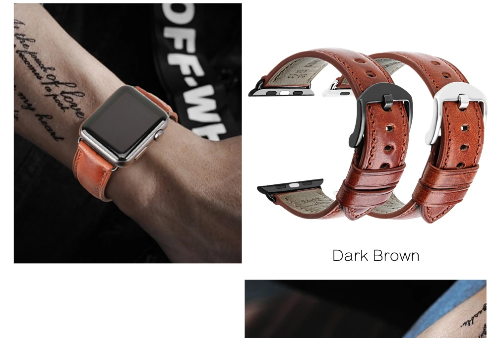 MAIKES из натуральной кожи ремешок для наручных часов для Apple Watch, версии 44 мм, 42 мм, 40 мм, 38 мм, версия 4/3/2/1 Для мужчин и Для женщин наручных часов iWatch, ремешок для часов