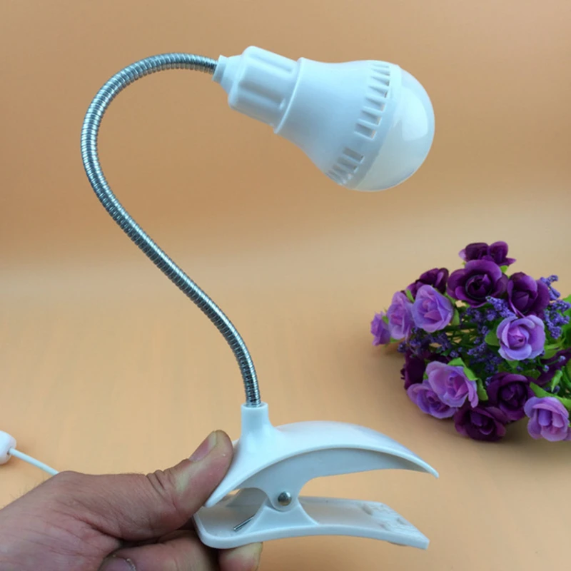 Светодиодная лампа-трубка с зажимом и USB-портом |