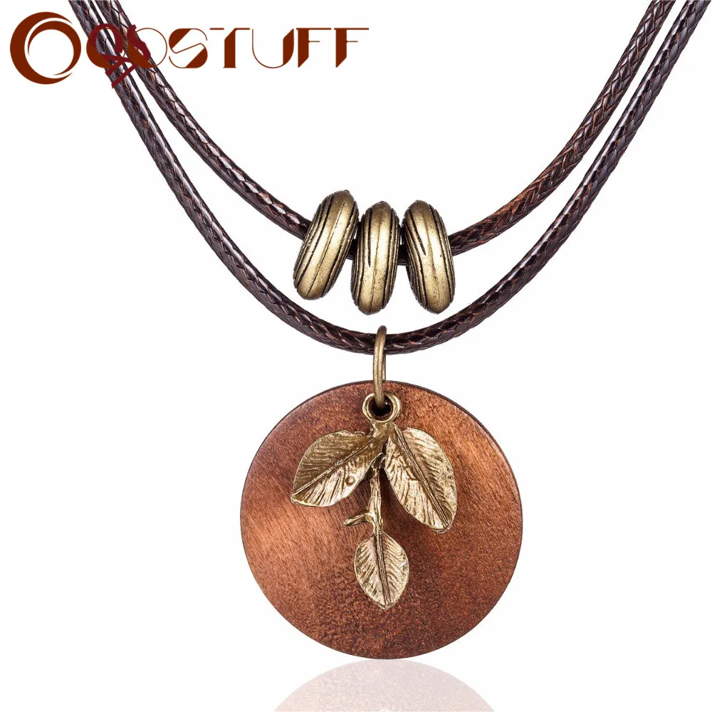 Оптовая продажа vintage Чокеры ожерелья Для женщин Модные украшения Дерево и