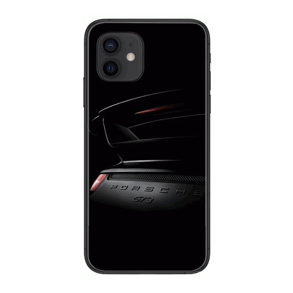 

Luxury Sports Car P-Porsche Style Phone Case cover For iphone 12 pro max 11 8 7 6 s XR PLUS X XS SE 2020 mini black cell shel