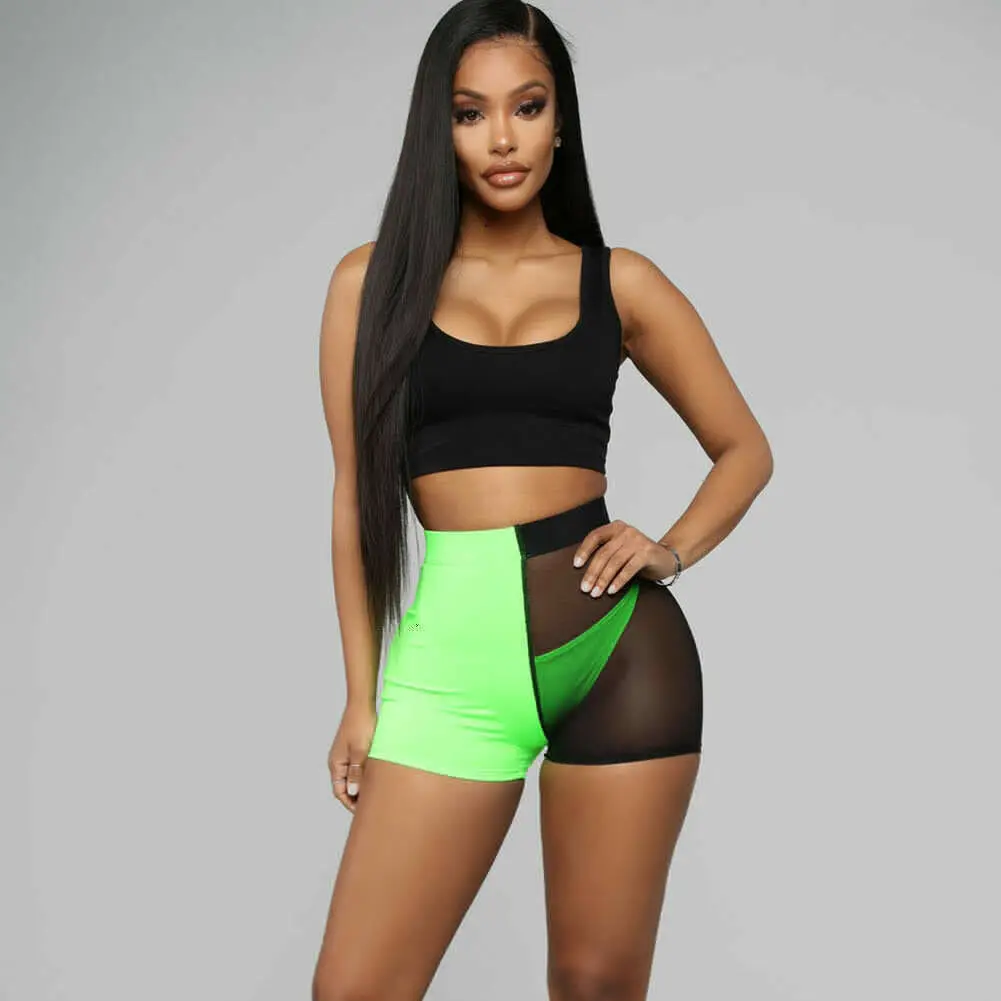 Летние женские шорты сексуальные для йоги сетчатые бега занятий йогой