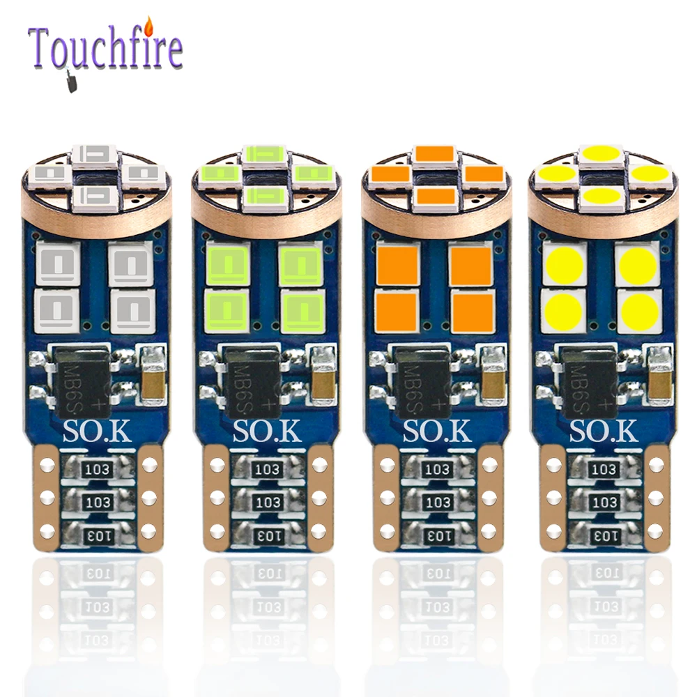 100 шт. T10 W5W Canbus 12SMD 3030 без ошибок поворот 168 боковой маркер номерной знак освещение