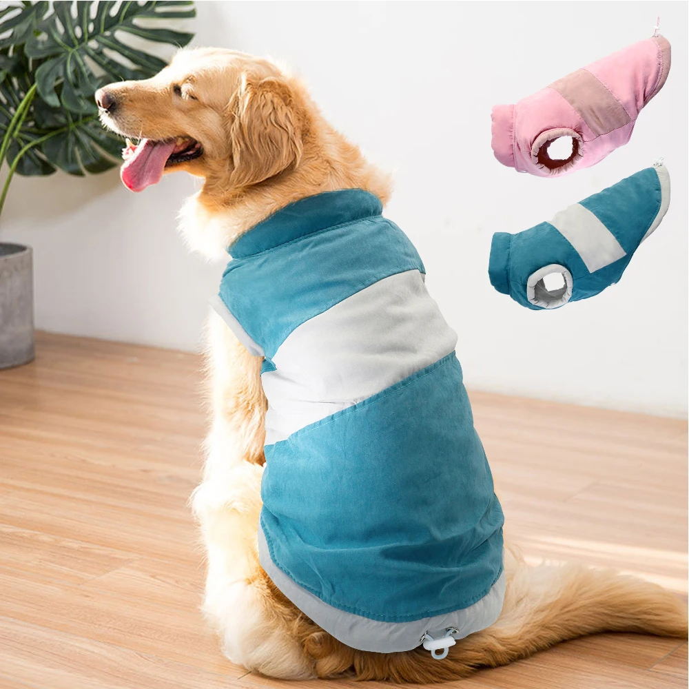 Warm Large Dog Clothes Winter Pet Dog Jacket Coat For Medium Large Dogs Pets Clothing Vest For French Bulldog Pug Outfit XL-5XL